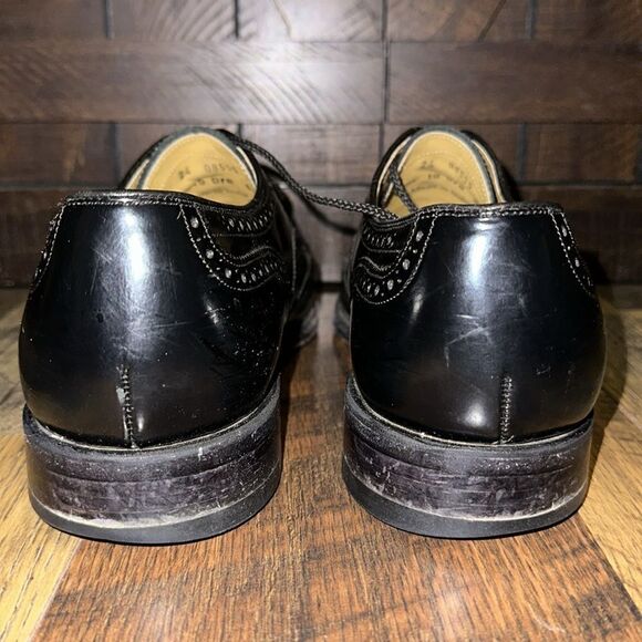 Johnston & Murphy 08555 Men`s Size 12 D Black Leather Wingtip Oxford 
Size 10 - Picture 11 of 12